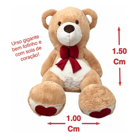 Urso Gigante De Pelucia 1.50 Metros Oferta Imperdivel!