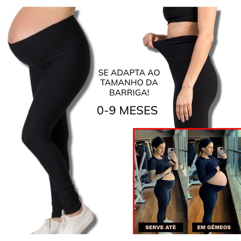 Calça legging best sale gestante plus size