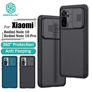 Estojo Rígido De Luxo Nillkin Para Telefone PC Redmi Nota 10 Pro CamShield Com Proteção De Privacidade Da Câmera Slide