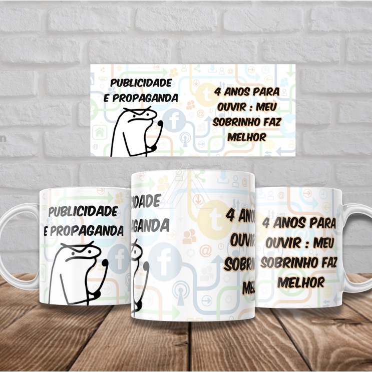 Caneca Presente Aniversario Flork Meme Mod15 325 Ml - Escorrega o Preço