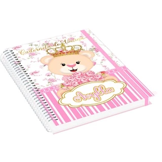 caderneta de vacinação personalizada princesa ursinha, com nome na capa