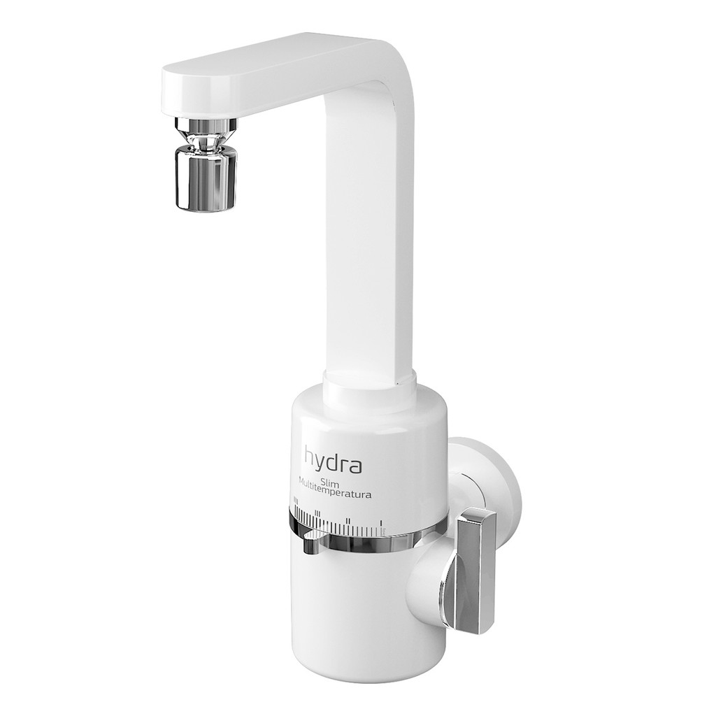 TORNEIRA ELETRICA SLIM 4T BRANCA PAREDE HYDRA 5500W