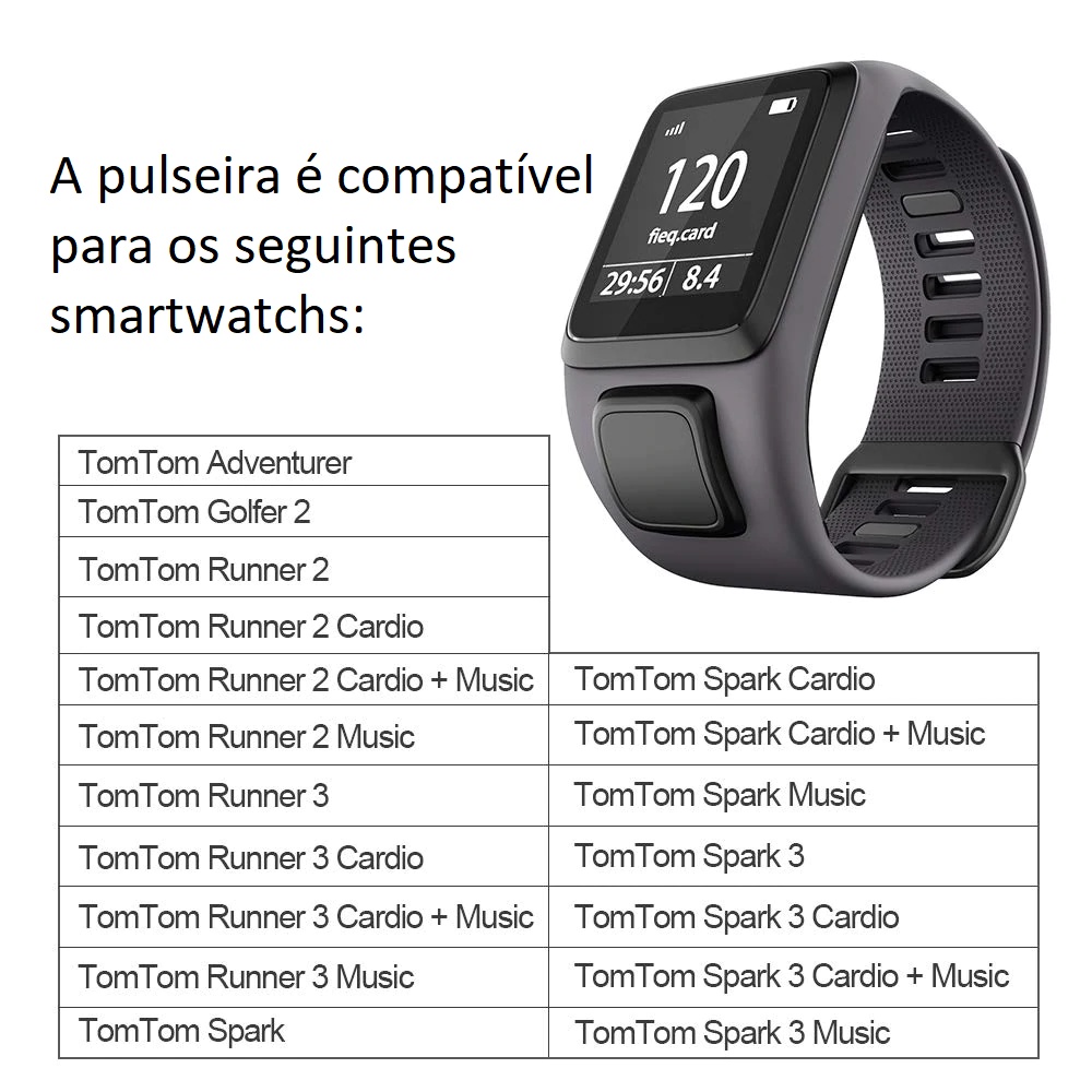 Tomtom Adventurer Tomtom Watch Runner Pulseira Para Relógio Tom