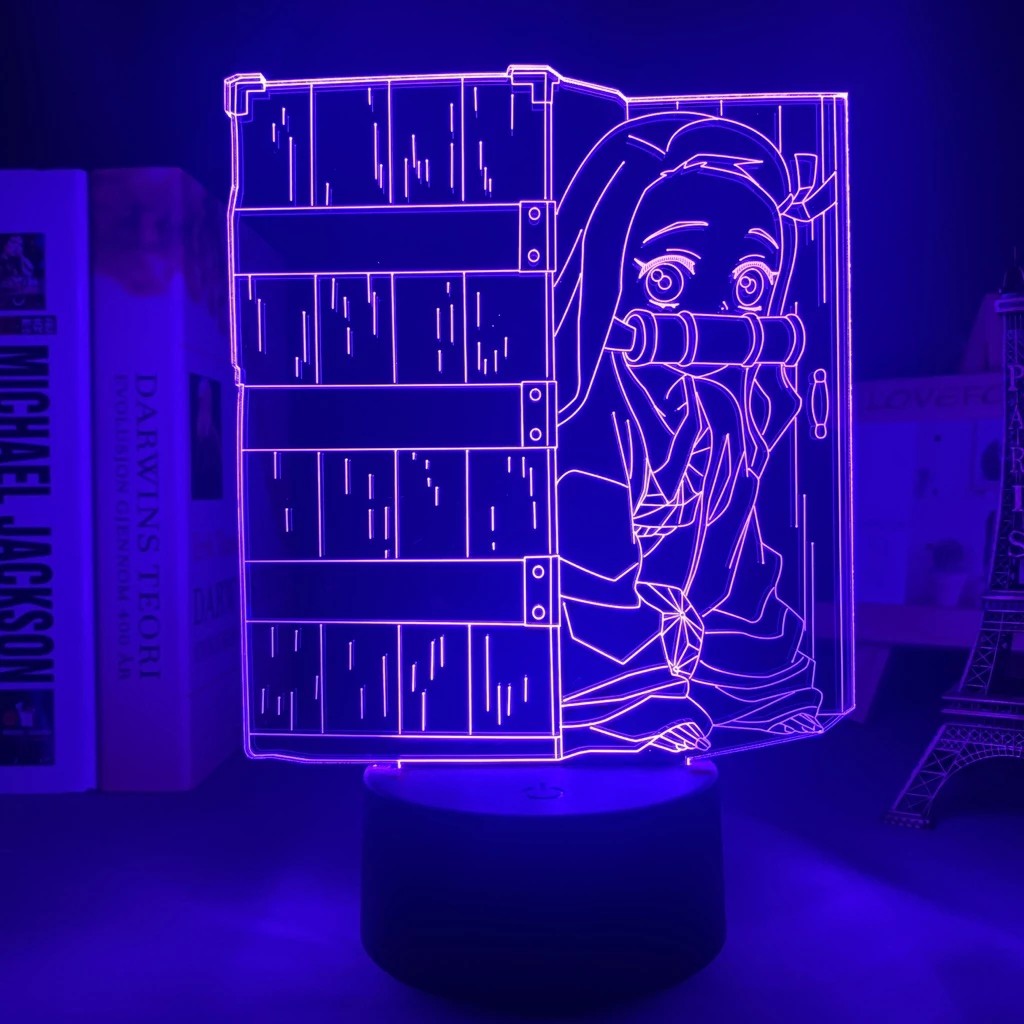 Lampada Notturna 3D Kamado Nezuko – Luce LED A Illusione Per Camera, 16 Colori Con Telecomando, Regalo Anime