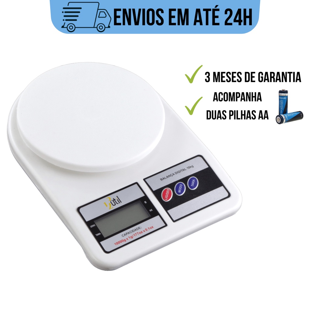 Balanca de Cozinha Digital Alta Precisao 10Kg Fitness NUTRIÇÃO E DIETA