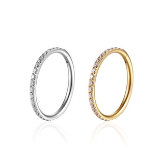 Piercing Argola Segmento Artigulado Aço Cirúrgico Pedra Cravejada Septril, Rook, Conch, Nariz