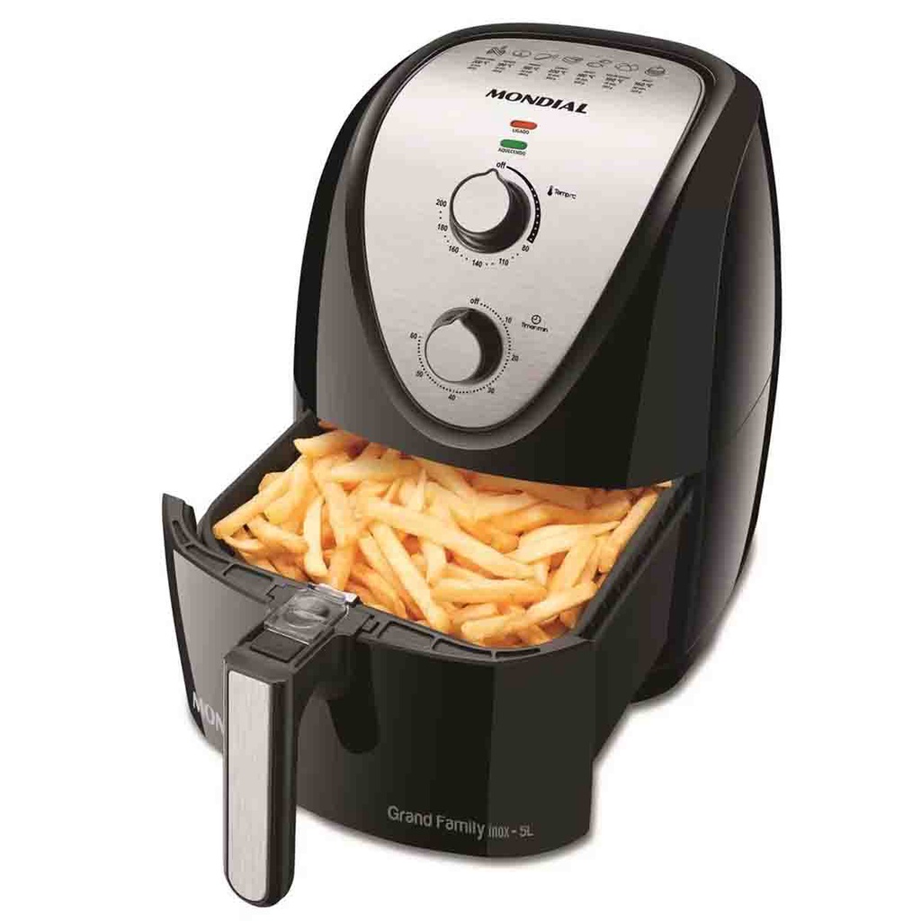 Fritadeira Elétrica Air Fryer Mondial Dual 8 Litros Duplo Cesto