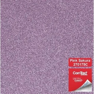 Papel Contact Adesivo Plástico Com Glitter Pink Sakura - 1 metro X 45 cm de largura