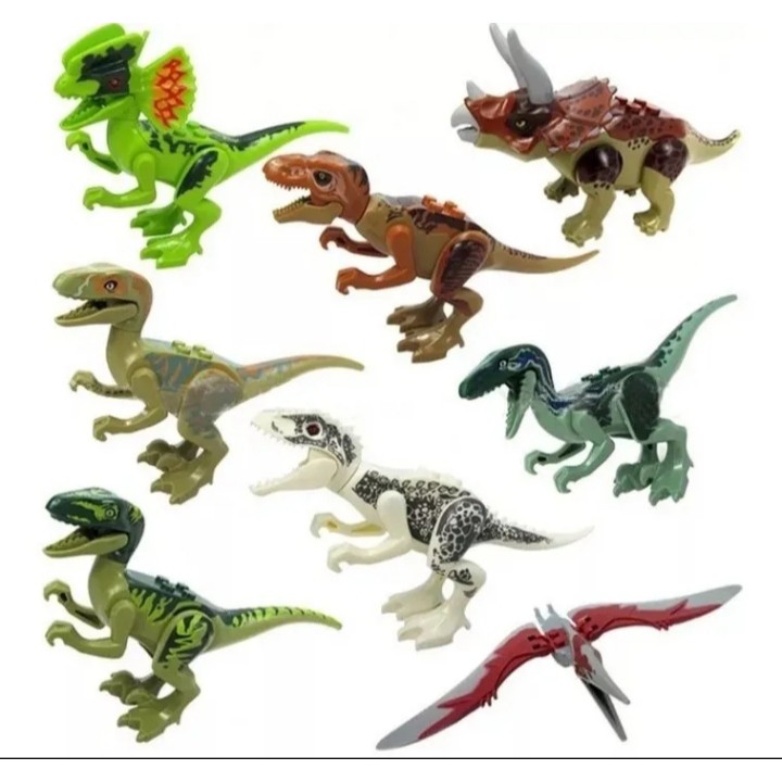 Kit Ilha Dinossauros 48 Blocos de Montar 8 Mini Dinossauros - GGB  Brinquedos - Brinquedos de Montar e Desmontar - Magazine Luiza