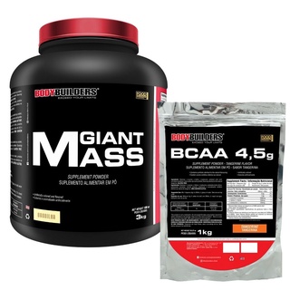 KIT Giant Mass 3 kg, BCAA 4.5 1kg - Bodybuilders