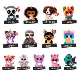 Urso Ursinho De Pelúcia Macio Beanie Boos Com 16 Cm E Variedades De Bichinhos - Toyng 44098
