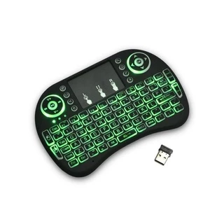 Mini Teclado Colorido LED Multicor Sem Fio Wireless Touchpad