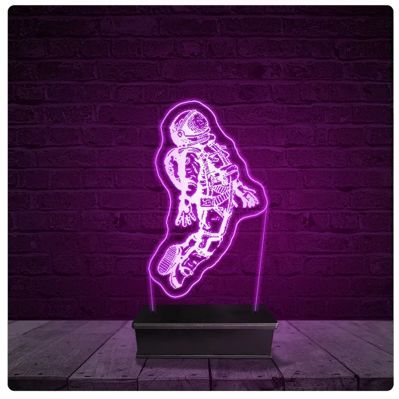 Luminária e Abajur Acrílico Led - Astronauta Desenho 21