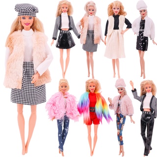 Barbie Boneca e conjunto de moda, roupas Barbie com acessórios de armá