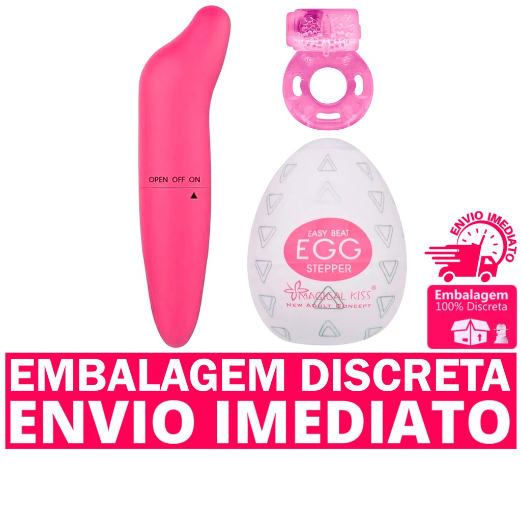 Kit Egg Ovo Masturbador Masculino Anel Peniano Vibrador Retardante Vibrador Feminino Ponto G 0485