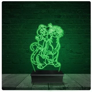 Luminária e Abajur Acrílico Led - Princesa Jasmine Aladin
