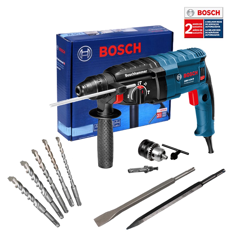 Martelete Perf. Rompedor Bosch 820w Gbh2-24 S/maleta + Acess