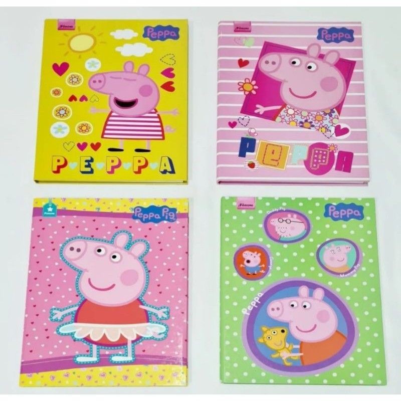 Caderno Desenho Universitário Capa Dura Peppa Pig 96 Folhas Espiral, Foroni  8609, Multicor