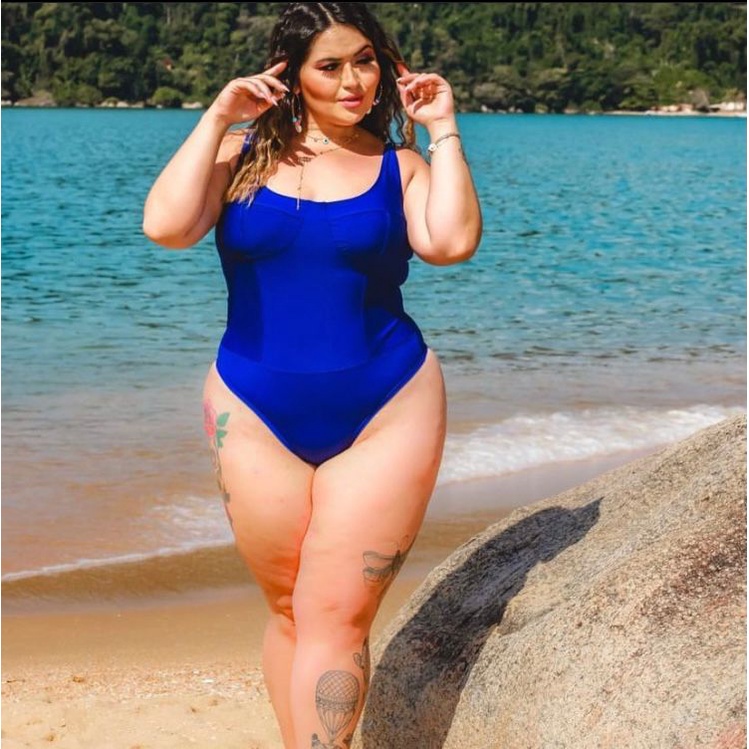 Body Maio Plus Size Meia Taça Com Bojo Moda Praia Têndencia