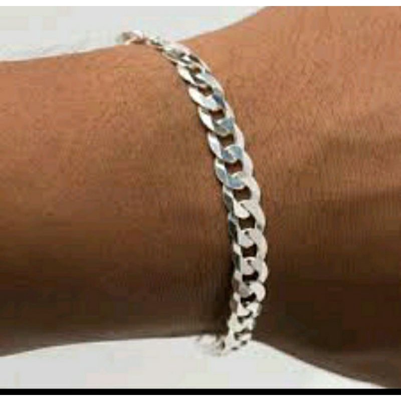 Pulseira Masculina Prata Aço inoxidável 925 2mm Lindas