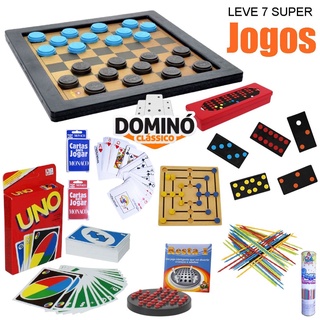 Leve Um Kit Com 3 Super Jogos 1 UNO e 1 Baralho MONACO e 1 Domino Para Jogar  blackjack, buraco, canastra, tranca, truco