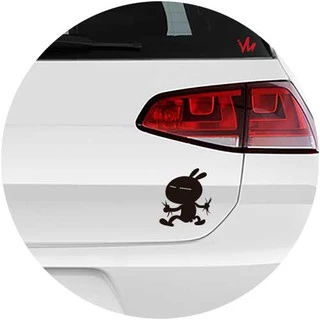 Adesivo Agarradinho Coelho Ninja Carro Moto Notebook