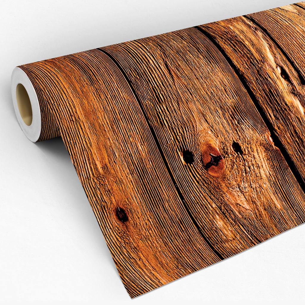 Papel de Parede Adesivo Lavável Decoração Madeira Envelhecida Ripado - Pro Decor