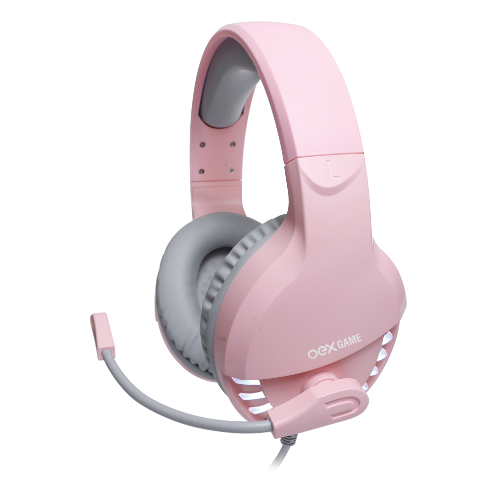 Headset Gamer Rosa Oex Pink Fox 7.1 Usb | Shopee Brasil