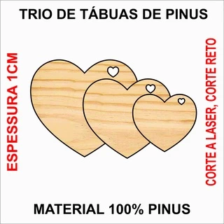 Trio de Tabua de Corte Cozinha Decoração Chá Café ref.10