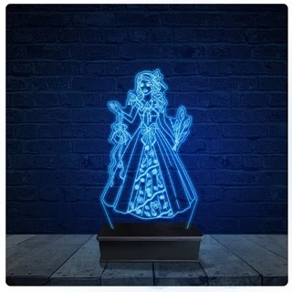 Luminária Led Acrilico Abajur - Princesa Disney 01