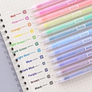 Conjunto De Canetas De Gel Coloridas Com 12 Unidades/Caixa , Caneta Esferográfica kawaii , Material Escolar De Papelaria