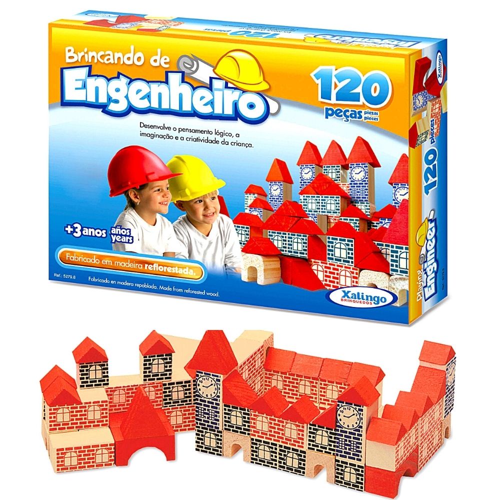 Brinquedo de Construir e Montar Brincando de Engenheiro Cidade 90