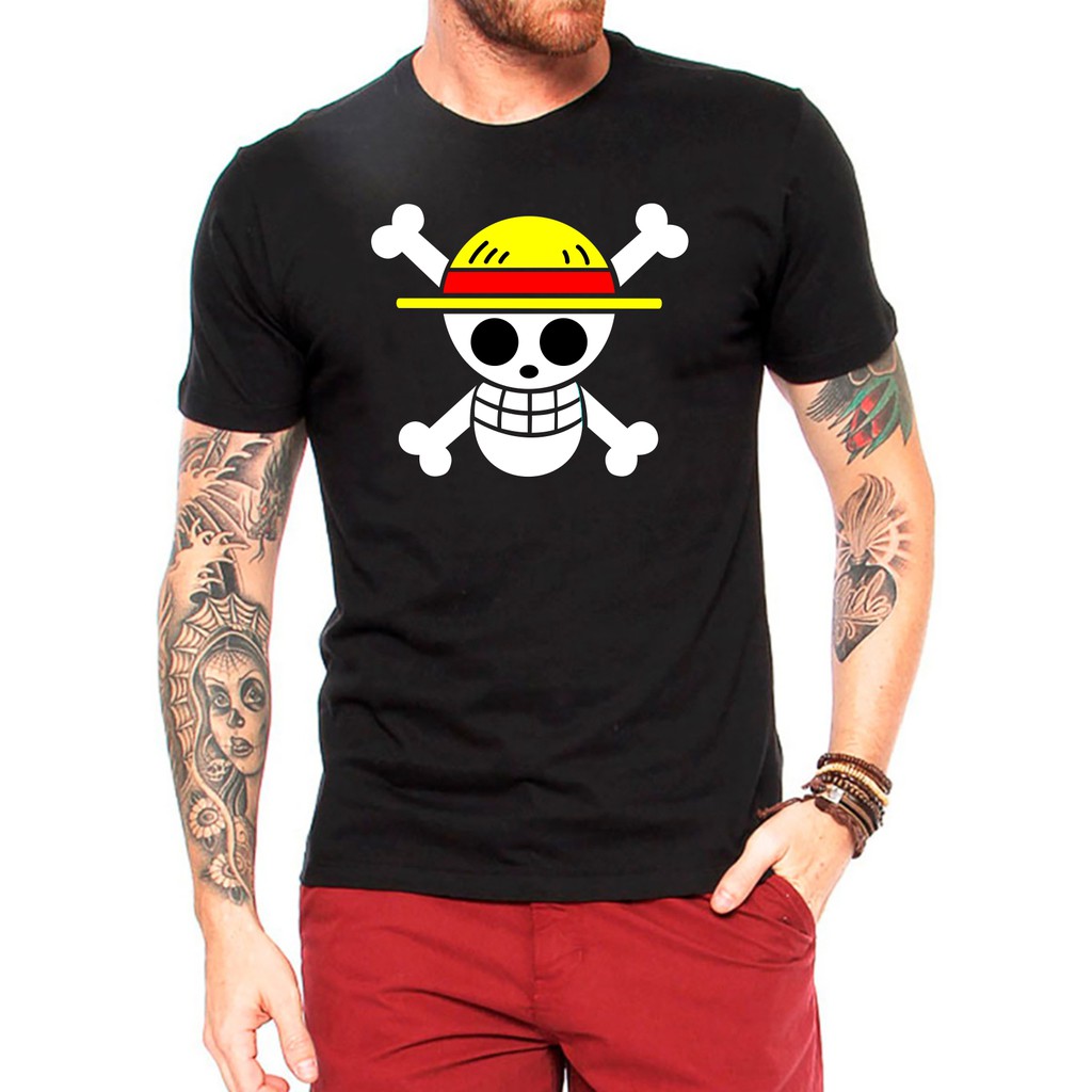 Camiseta Piratas Do Chapéu De Palha One Piece Mangá Anime