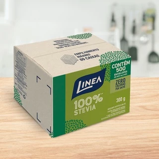 Adoçante 100% Stevia Linea Contendo 500 Envelopes Zero Calorias por Sache
