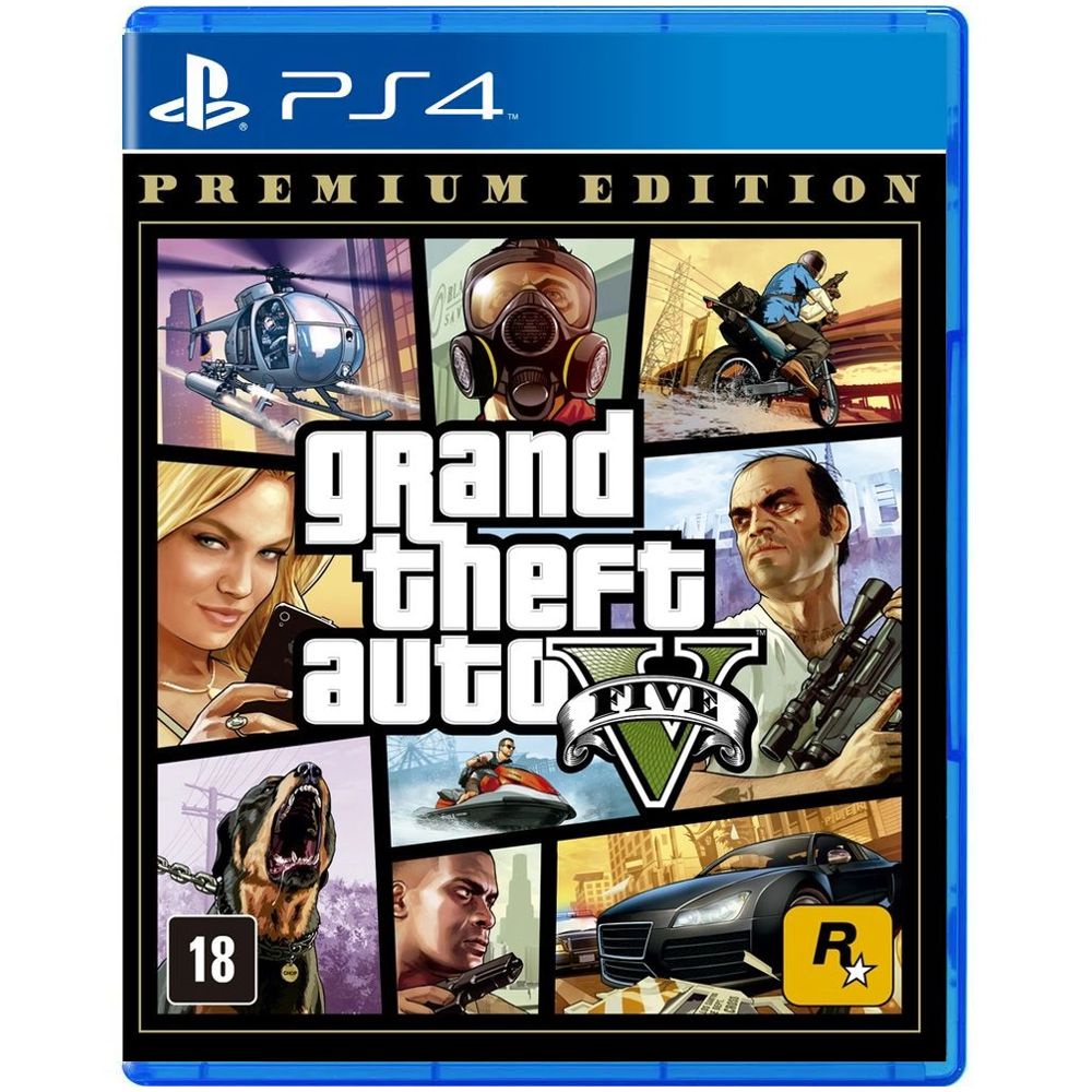 Grand Theft Auto V GTA V Premium Edition - Jogo PS4 - Games & Toys