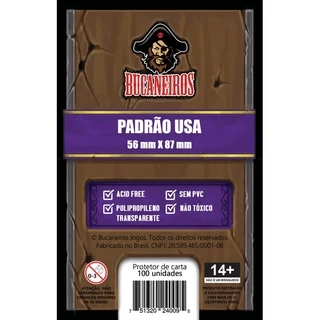 Sleeve Bucaneiros USA Padrão 56 x 87 mm - 100 unidades