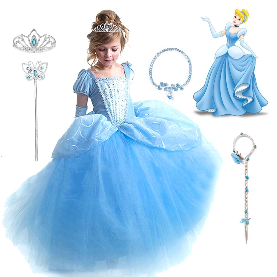 LMAA Girl Cinderela Cosplay Vestir Roupas Para Meninas Festa De Natal ...
