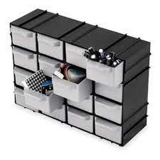 Organizador Multiuso Empilhavel Modular Mini Caixa 16 Gavetas Gaveteiro - 7001