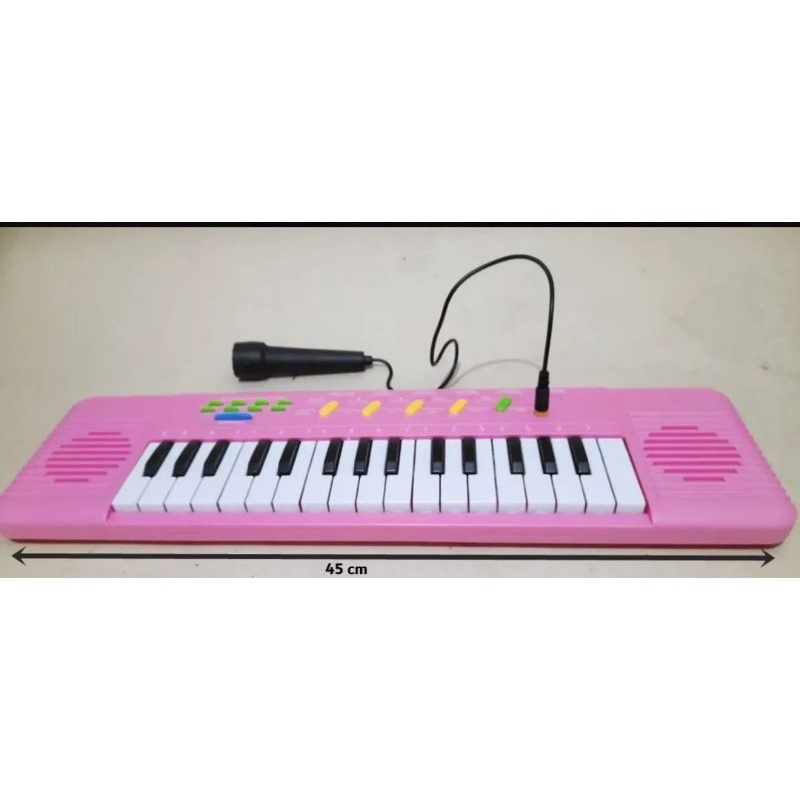 Brinquedo Teclado Piano Infantil 32 Teclas Com Microfone (ROSA)