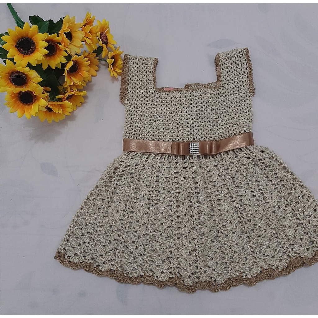 Vestido croche store infantil 2 anos