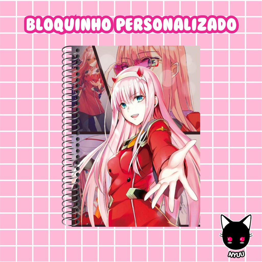 Bloco de Notas Anime DARLING IN THE FRANXX Zero Two