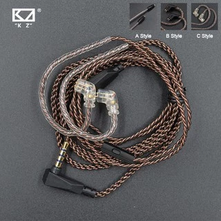 Cabo KZ ZSN PRO Substituível Por 3,5mm 2Pin 0,75mm Conector Cobre Sem Oxigênio Para CCA C12 ZST/ZS10/ZSX/X