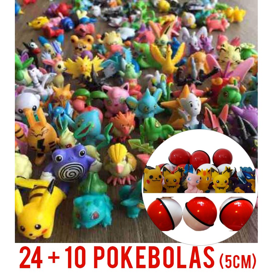 Pokemon Brinquedos Miniatura 24 Peças Sortidos Sem Repetição