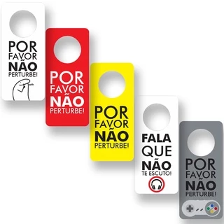 Placa - Aviso - Não Pertube Maçaneta Porta