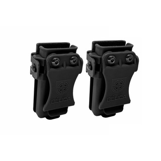 Kit 2 Porta Carregadores Porte Velado com Regulagem Universal para .40 9mm 380 Polímero Bélica