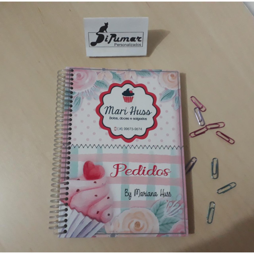 Caderno De Pedidos Confeiteira Personalizado Shopee Brasil 0633