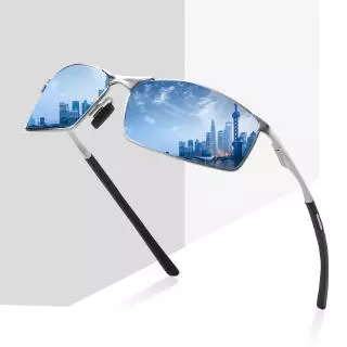 Mens Polarized Light Weight Sunglasses for Sports Outdoor Driving Lens Sunglasses Men Metal Frame Sun Glasses UV400
