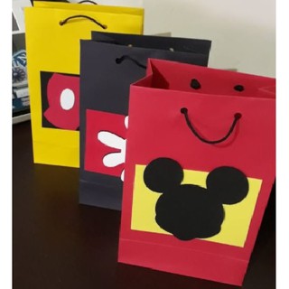 Sacola Personalizada Tema Mickey Mouse Papel Color Set + E.V.A - 32cm X 45,5cm (35)unid.
