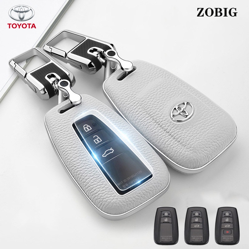 ontto Guscio Cover per Chiave Telecomando Auto per Toyota Auris Corolla Avensis Verso Yaris Aygo Scion TC IM Accessories Coprichiave in Pelle Custodia Protettivo Portachiavi 2 Tasti-Rosa C