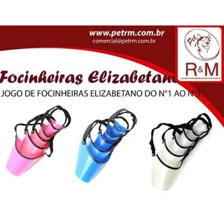 Focinheira Elizabetano para Caes e Gatos do Número 1 Ao 5 Com 3 Cores Envio Imediato